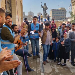 حماة دجلة في بغداد يشاركون ضمن فعاليات لليوم العالمي للعمل من اجل الأنهار 14 اذار. ويذكرون بتحديات المياه في العراق مع اقتراب يوم المياه العالمي في 22 من اذار.